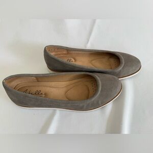 Abella Gray Suede Ballet Flats